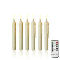 3D Wick Candlesticks Flickering Led Taper Candle 6.6