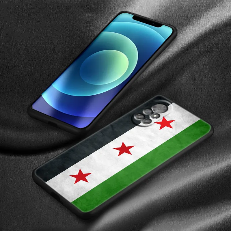 Syrian Syria Flag Case For Huawei Honor 80 70 50 NOVA 10 9 SE 8 8i Y60 Y61 Y70 Y90 5T Mate 20 Lite Pro Plus Black Soft Cover