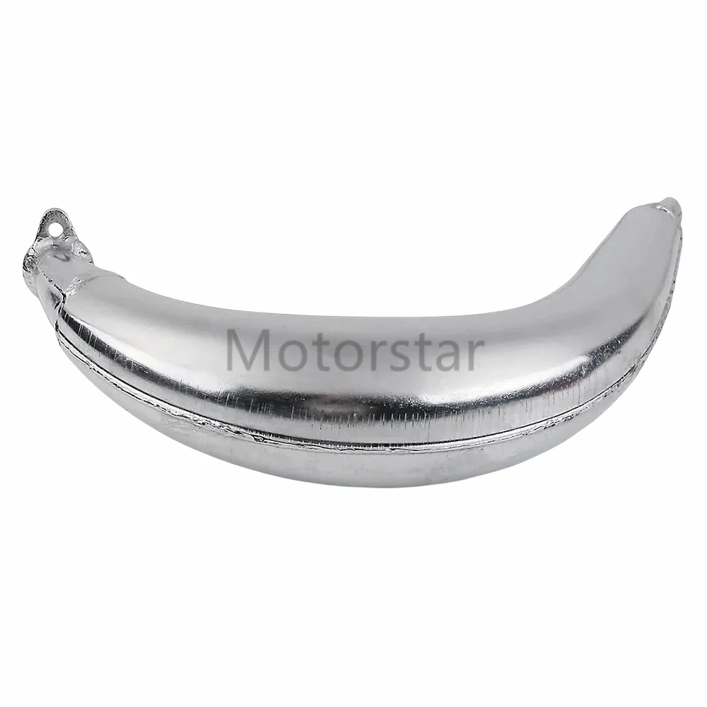 Neuer Bananen-Auspuff Chrom mit Dichtung für 49cc 50cc 60cc 66cc 80cc Motorisierte Fahrräder Fahrradteile – Detail 4
