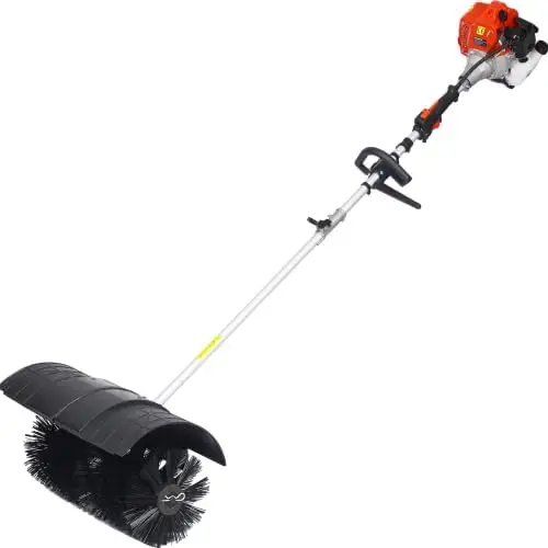 Snow Sweeper Gasoline Powered Broom Sweeper,52Cc 2 Stroke,Broom Brush 21X10 Epa