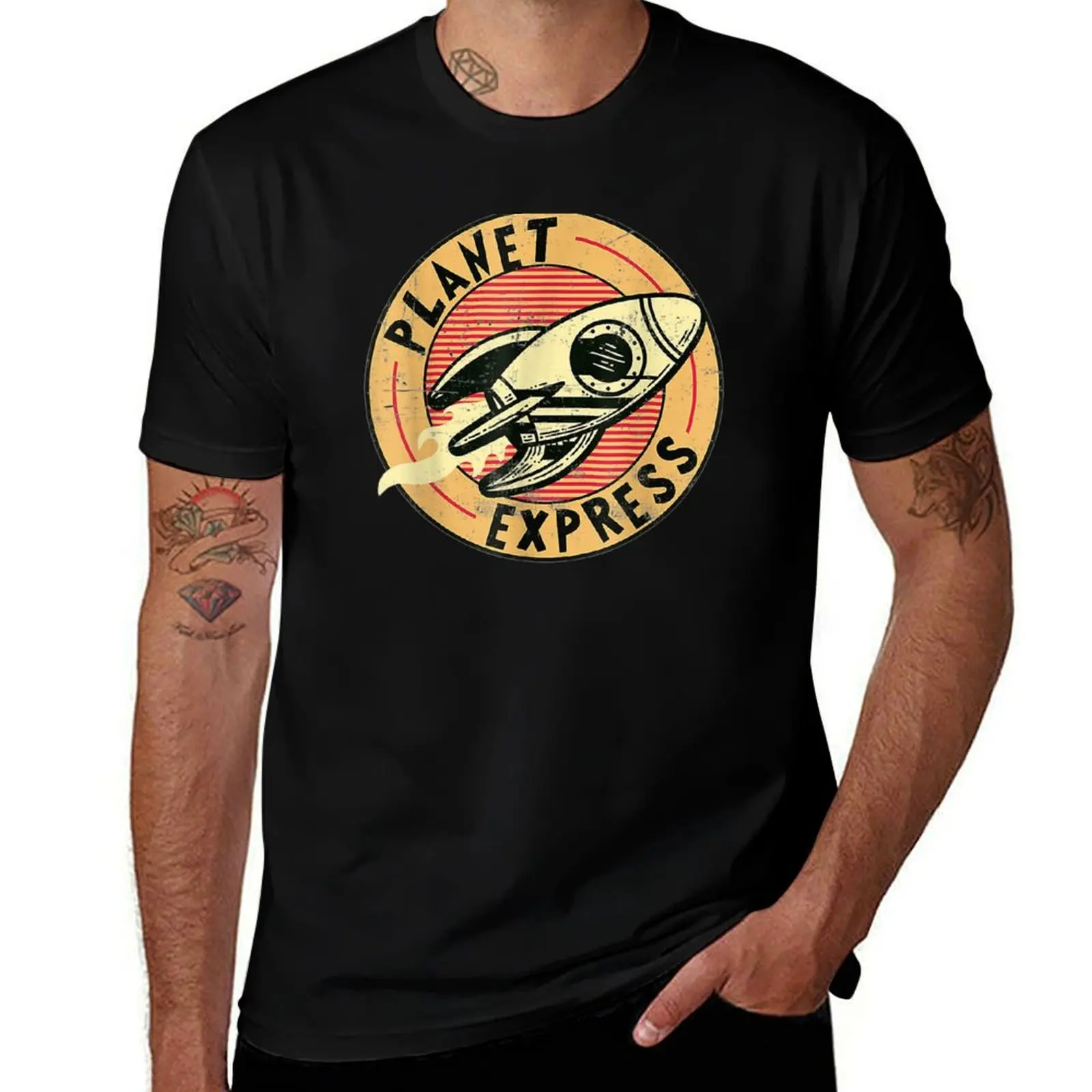 Vintage Planets Express Futuramas T-Shirt Relaxed Fit Casual Short Sleeve Top T-Shirt