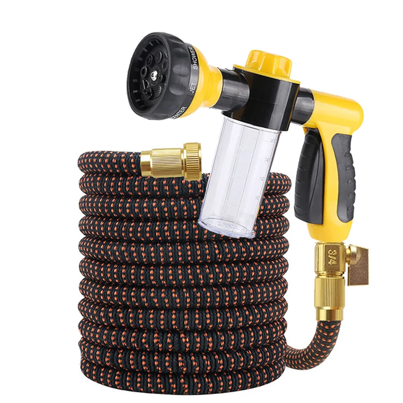 Integrated Foam Gun Expandable Hose Set, 8 Spray Modes, Garden Hose, Suitable For Garden Irrigation And Garden Cleaning Tools