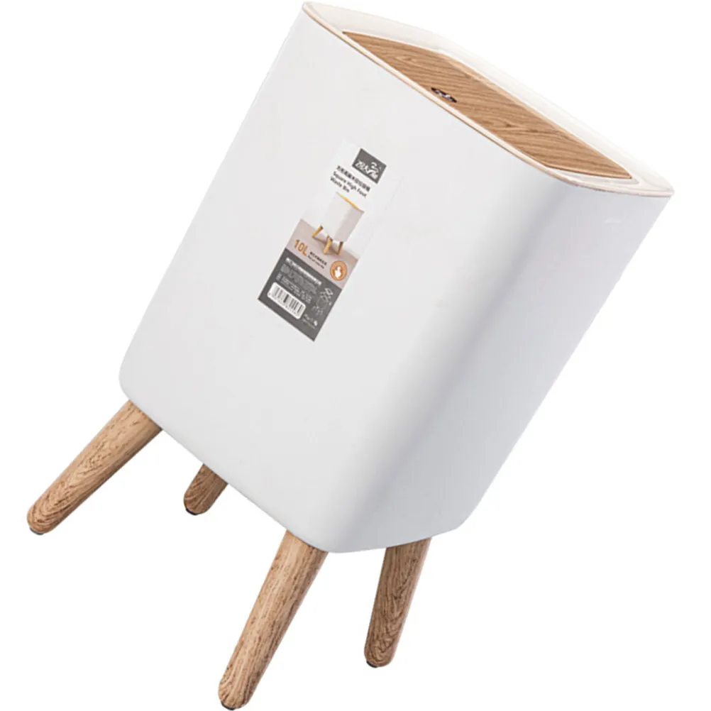 

Plastic Large Capacity Press Type Trash Can with Lid for Bathroom Kitchen Toilet Bedroom Odor Resistant Stable