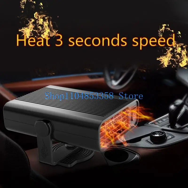 652F Portable Car Electric Heater Fan Windshield Defogging Demister Defroster for Car Truck Boat Motorhome