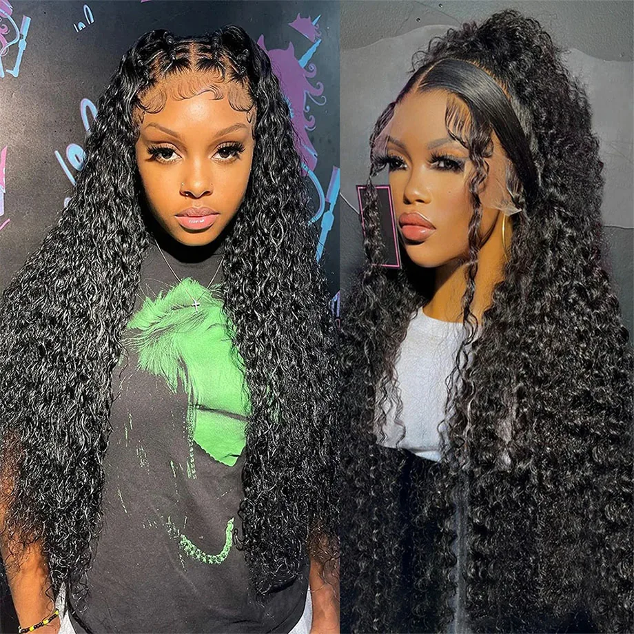 

Brazilian Curly Wigs Human Hair 13x4 13x6 Deep Wave HD Frontal Wig For Women Water Wave Transparent Lace Front Wig Glueless Wig