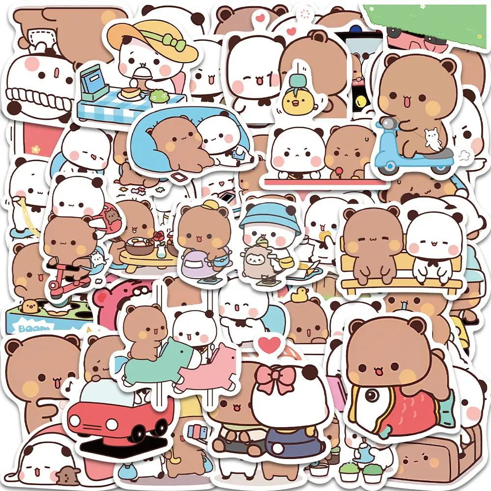 50/60/110pcs Cute pair of cat stickers refrigerator phone case laptop suitcase decorated with cartoon stickers children's toys