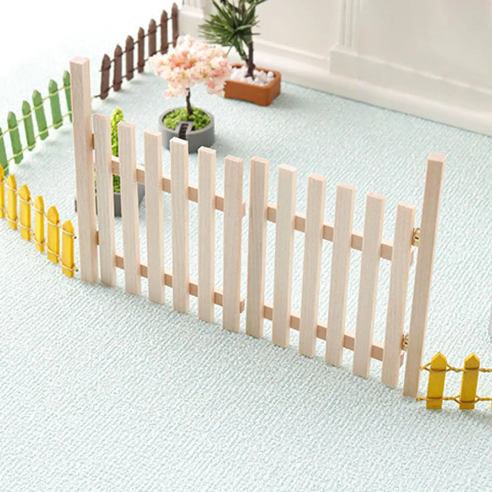 Miniature de portail en bois rustique, ornement, accessoires de décoration pour maison de poupée, modèle de scène de mini-portail, porte de jardin féerique, échelle 1/12