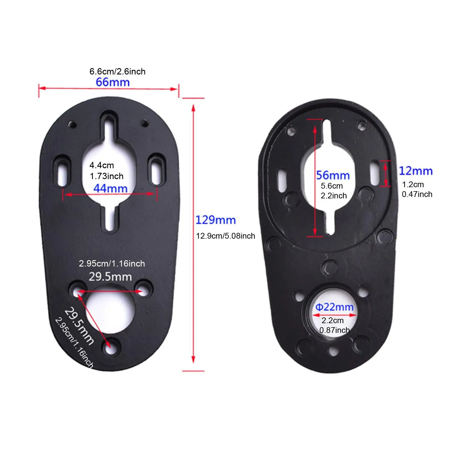 2 조각 전기 스케이트 보드 모터 마운트 브래킷 풀리 부품 6354 6368 6374 소형 견고한 하드웨어 스케이트 보드 액세서리