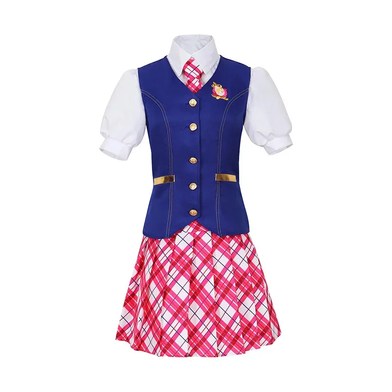 

asdh8@Movie Barbiee Cosplay Costume Halloween Princess Dress Delancy Wen COS Outfit Women School Uniform Top Skirts Carnival Par