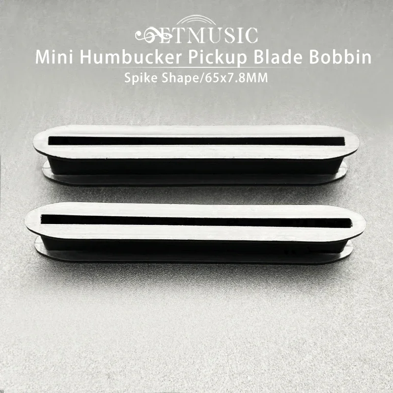 

20 шт., шпулька для пикапа в форме шипа для лезвия, шпулька для мини-хамбакера 65x7,8, шпулька с двойной катушкой, черная шпулька для звукоснимателя
