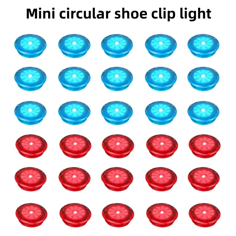 1/3/5PCS  Bright LED Mini Round Shoes Clip Light Night Running Cycling Sport Warning Lamp Clip Light