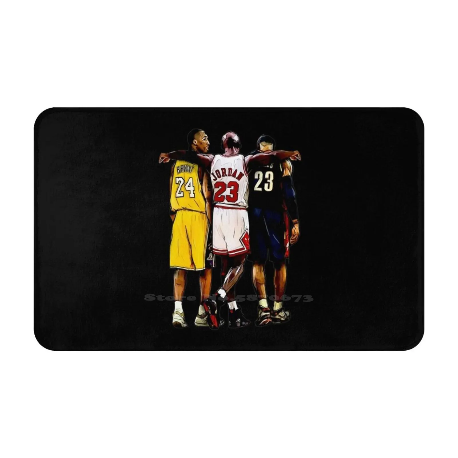 Together Soft Cushion Car Home Carpet Door Mat 23 Basketball Jump Cool Forever 45 Michael Number