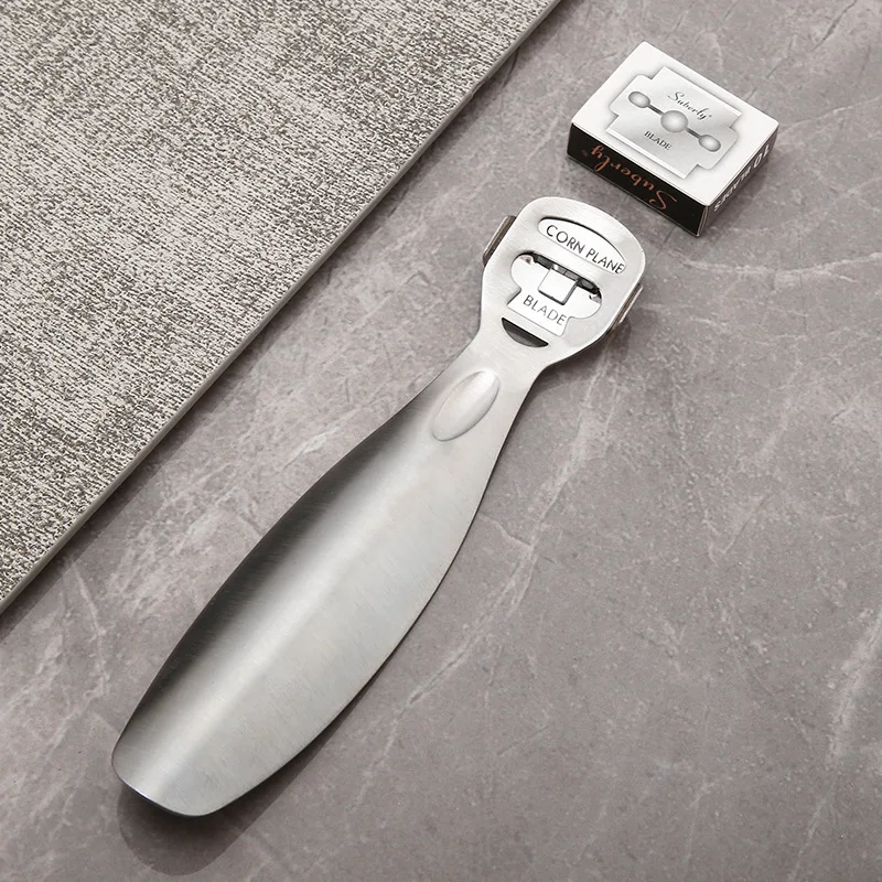 Foot Callus Shaver Heel Hard Skin Remover Hand Feet Pedicure Razor Tool Shavers Stainless Steel Handle Excluding blades