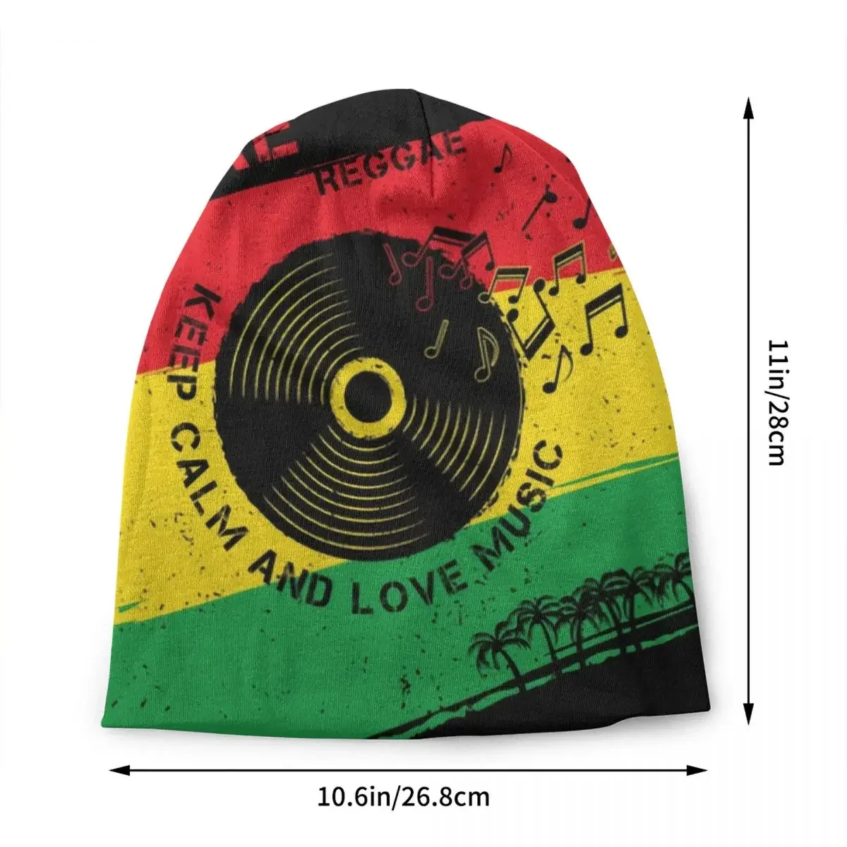 Reggae Keep Calm Love Music Rasta Bonnet Femme Street Knitting Hat For Women Men Autumn Winter Warm Jamaican Pride Beanies Caps