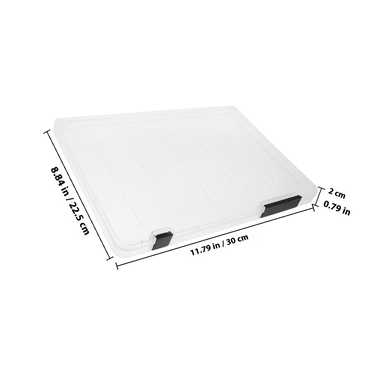 3Pcs File Box Buckle Closure Practical A4 Document Storage Organizer Photo Holder Scrapbook Paper Organizer Plastic Case