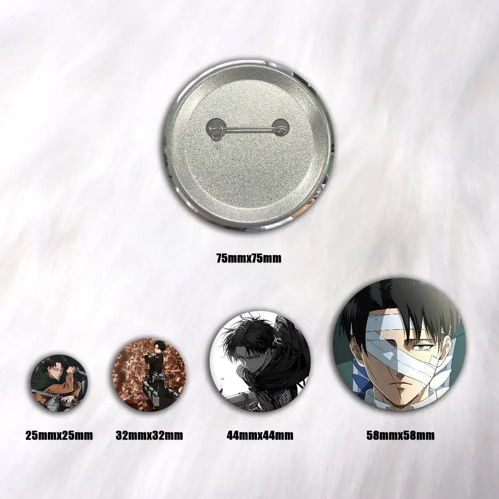Anime A-Attack On Titan Levi Ackerman Manga Badge Tinplate DIY Backpack Clothing Accessories Jewelry Pins