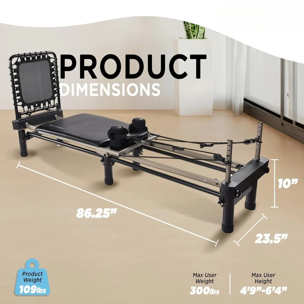 Foldable Compact Reformer Machine for Resistance, Strength & Fitness Training, Custom