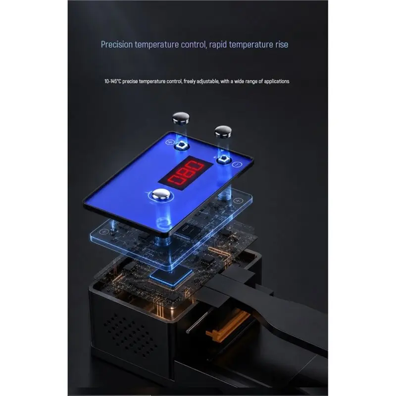 [B24B!】 EU Plug Compatible Preheating Mobile For Phone Screen Puller Temperature Control 0-80 Degree Range For Phone Disassembly