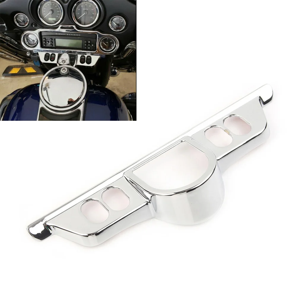 

Chrome Motorcycle Fairing Switch Panel Dash Accent Cover for Harley Electra Glide 1996-2013 & Street Glide 2006-2013