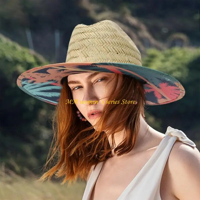 

Q39C Cowgirl Braided Hat Boater Hat Adjustable Perfect For Parties Daily Outings