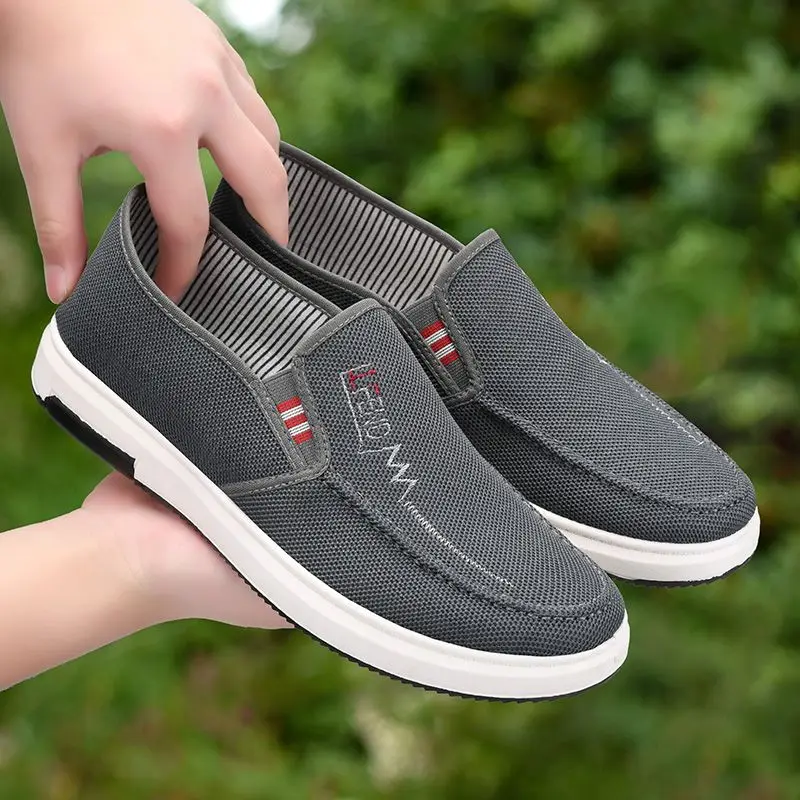 2024 Lente Herenschoenen Zachte Zool Comfortabele Ademende Loafers Casual Flats Business Single Schoenen Sneakers Heren