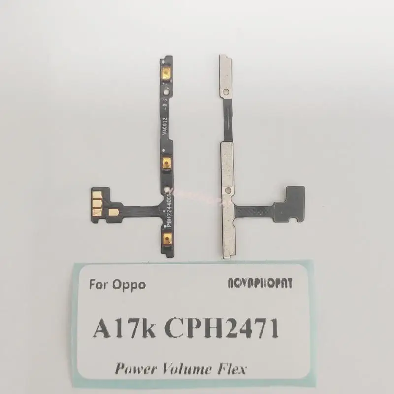 Novaphopat For Oppo A17 CPH2477 /  A17k CPH2471 Power On Off Volume Up Down Ribbon Power Button Flex Cable