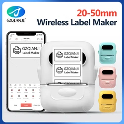 P50s Thermal Label Printer Wireless Self-adhesive Pocket Bluetooth Label Maker Inkless Price-Tag Sticker Printer Without Ink