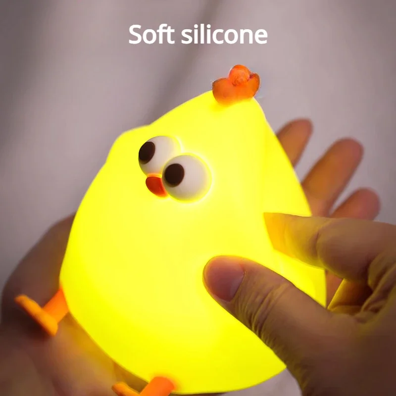 MINISO LED Night Light DUNDUN Series Silicone Knead Soft Table Ornament Children's Toys Cartoon  Birthday Gift