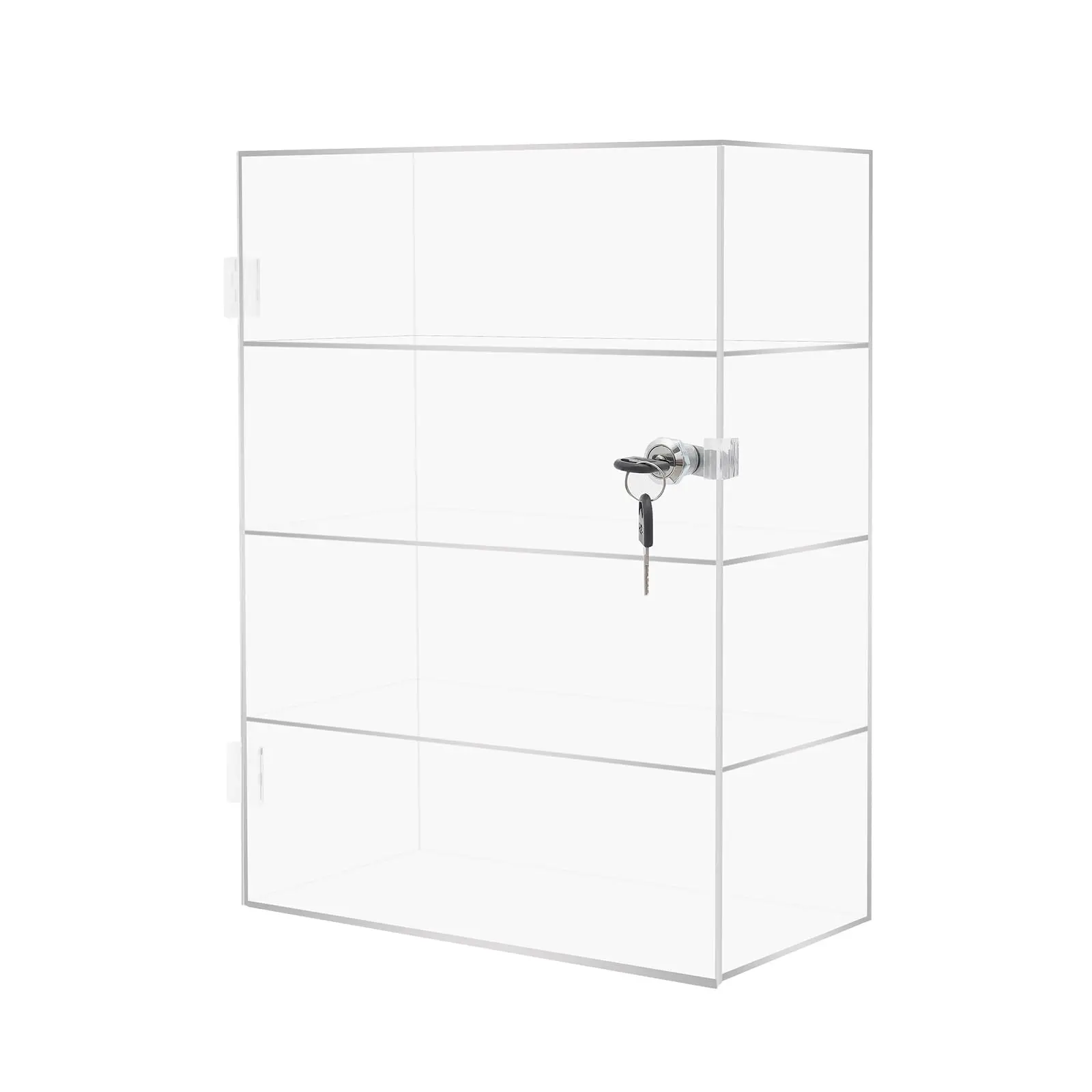 

Витрина акриловая прозрачная 4-х секционная, акриловый демонстрационный шкаф с замком, акриловый демонстрационный бокс для коллекционных предметов, офиса, розничного магазина