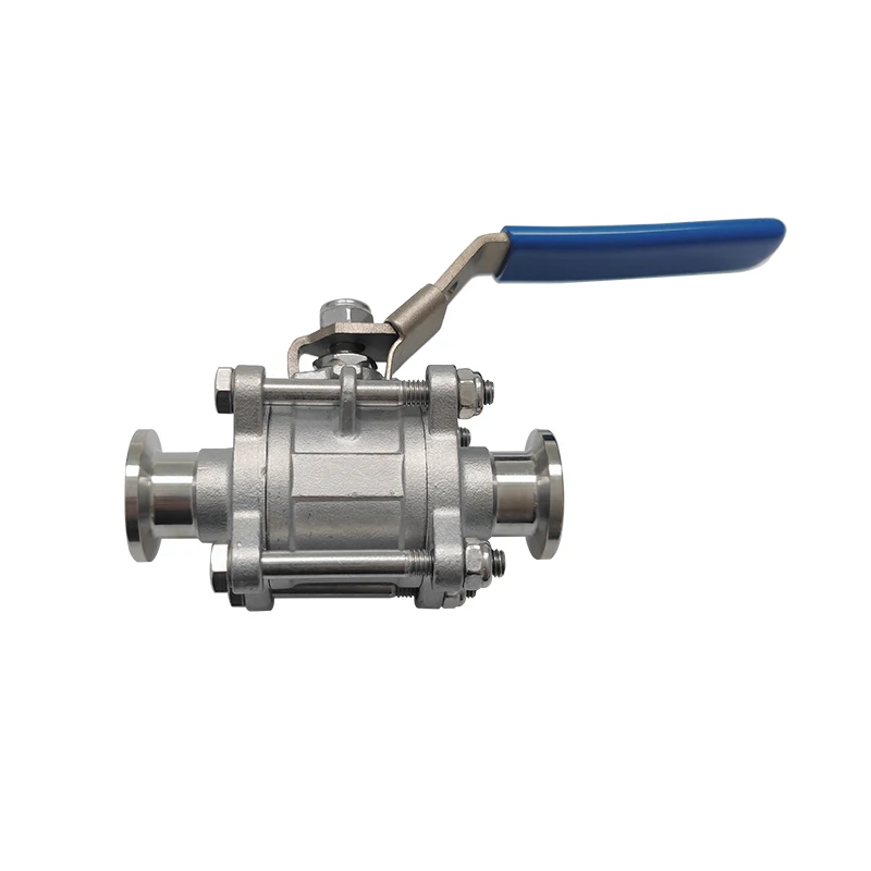 KF16 KF25 KF40 KF50 Flange 3-Pieces High Vacuum Manual Ball Valve 304/316L Stainless Steel