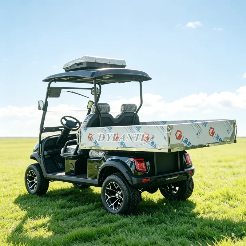 2 Seater Commercial Electric Golf Buggy 72V Lithium Battery 5000W Motor Utility Golf Cart with Cargo Bed CE Certificate