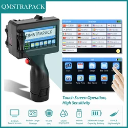 Handheld Inkjet Printer Gun, QR Barcode Batch, Data Number, Logo Expiry Date Coding Machine, Não Seguro, 25 Idiomas, 12.7mm, 25.4mm