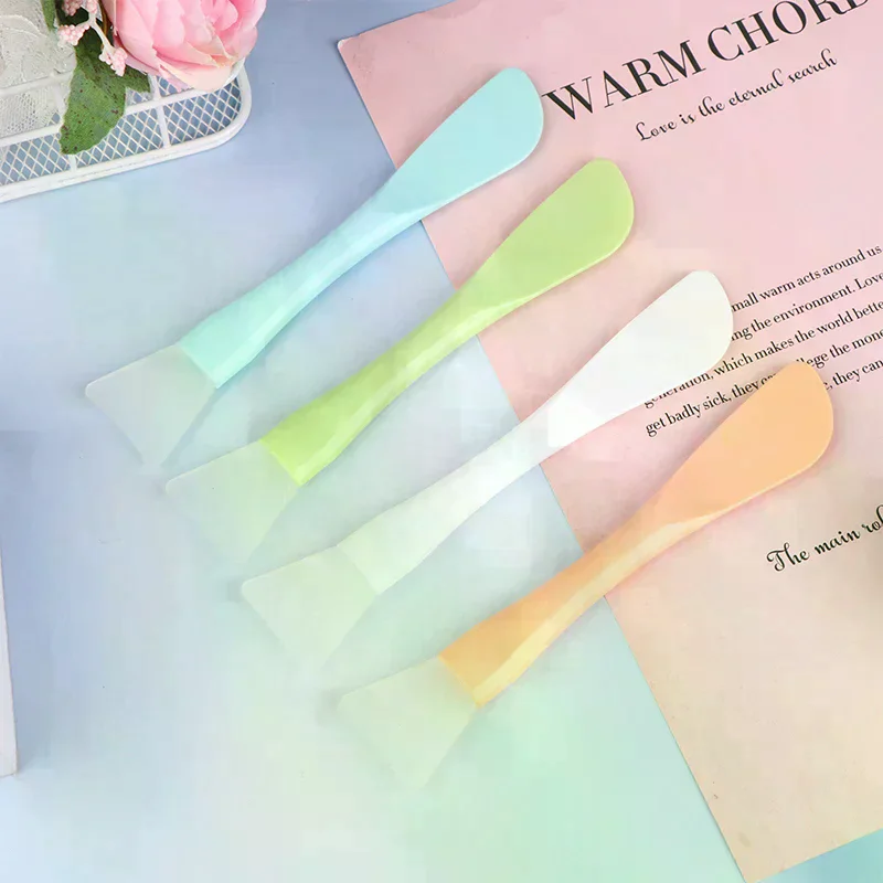 /JCS/Facial Mask Brush Soft Head with Scraper Integrated Dual-use Mud Film Brush DIY Film Adjusting Beauty Tool Beauty Silicone