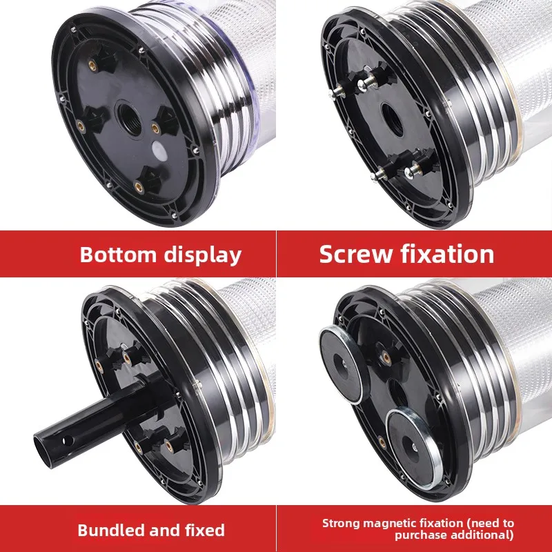 1PCS Marine LED Solar Powered Anchor Warning Light With Romoto Beacon Network 3 Colors Marker Flash Steady Signal Mast Light