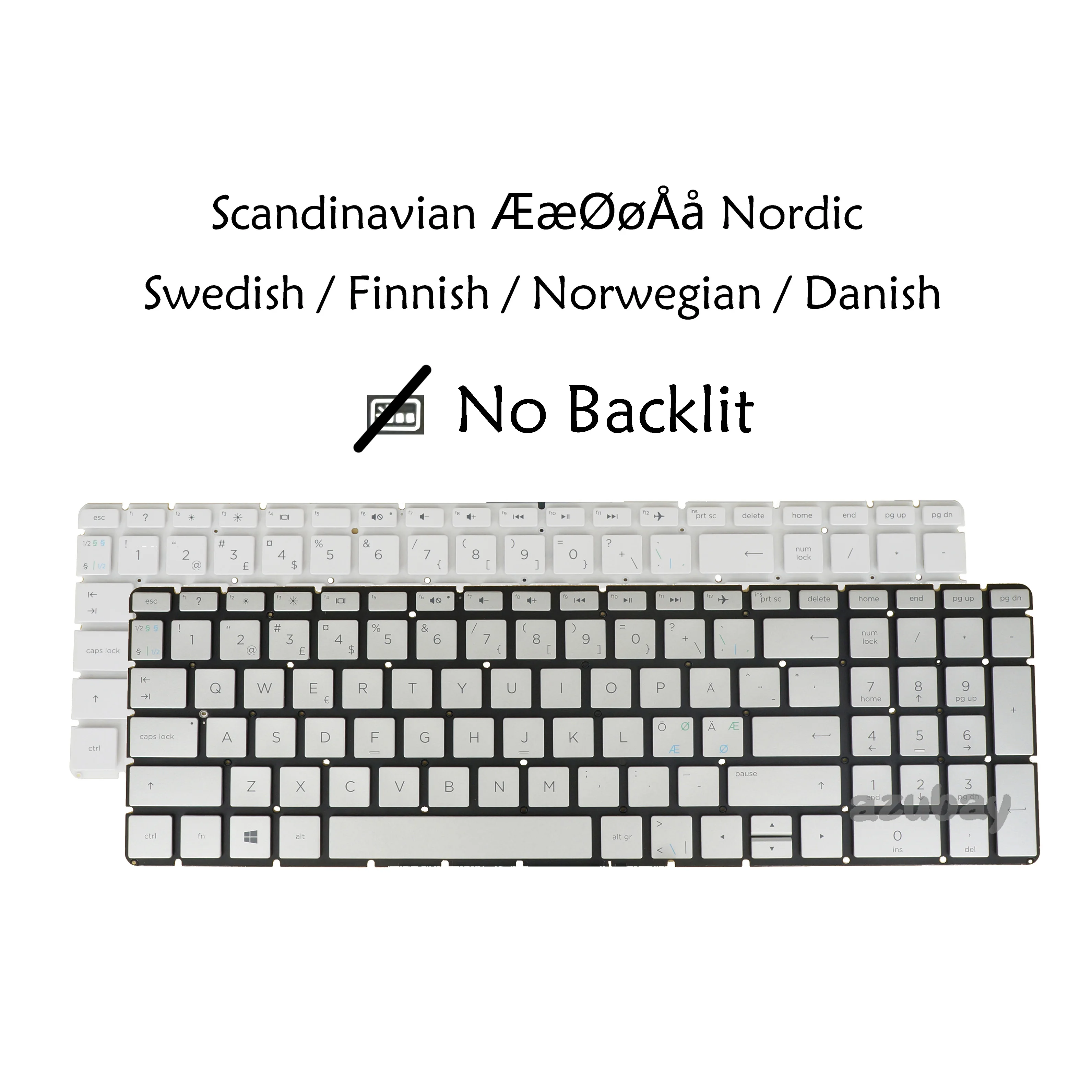 Laptop Keyboard For HP 15-bw 15g-bx 15q-bu 15q-by 15-ra 15-rb 15t-bs 15z-bw 17-ak Nordic Swedish Finnish Danish Norwegian