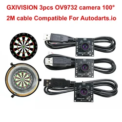 GXIVISION OV9732 1MP 30FPS 2M Кабель 100 градусов USB-модуль камеры, 3 шт. Веб-камера OV2735, IMX179, совместимая с системой подсчета очков Autodarts.io, отлаженная и проверенная старшим игроком