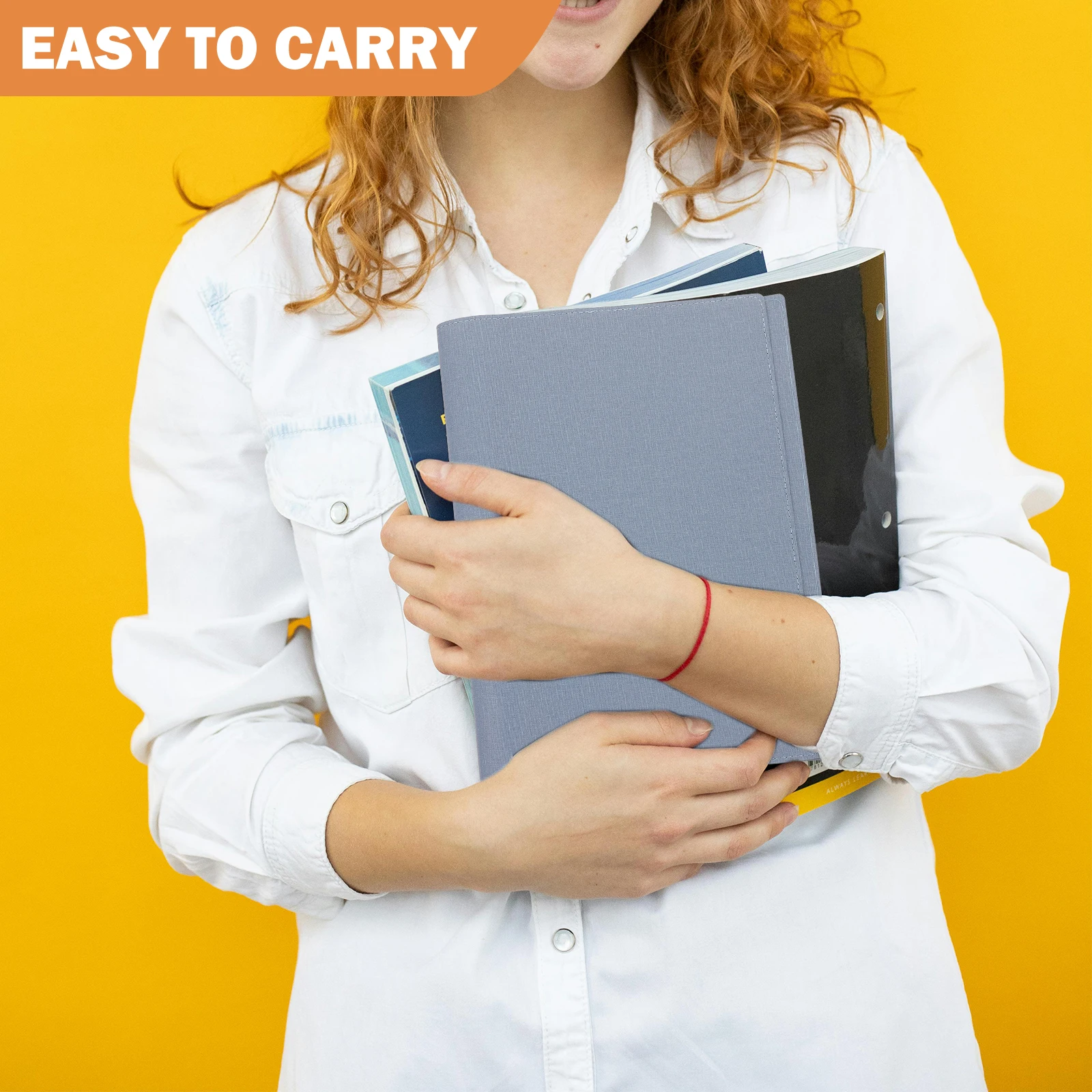 

1pc Sturdy Portable Binder Cover Notebook Shell Document Folder Blinder Reusable Office School Supplies Teachers Students
