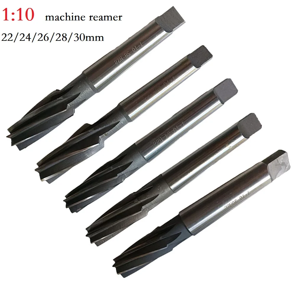 1pcs 1:10 Morse Taper Reamer Tapered Chucking Spiral Reamer HSS Machine Reamer CNC Tools Accessories 22/24/26/28/30mm