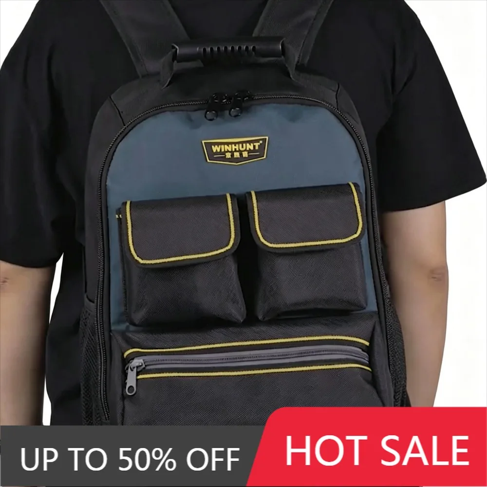 Thickened Tool Backpack Oxford Cloth Portable Electrician Maintenance Bag Large Capacity Wear-resistant Tools Packaging