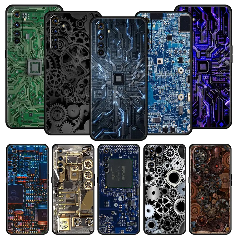 motherboard Circuit board For Realme GT Neo 2 3 3T Phone Case For Realme 10 9 8 5G 7 6 GT2 Pro Plus 9i 8i C21 C11 C25 C35 Cover