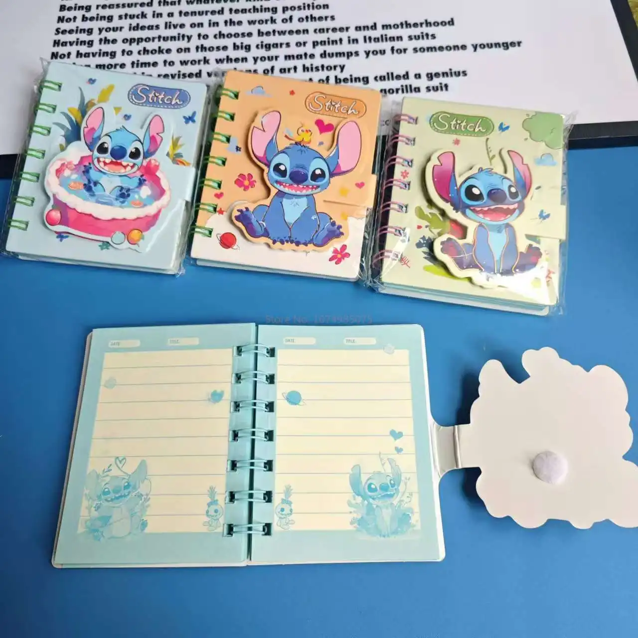 Disney Coil Notebook Stitch Cartoon Lilo & Stitch Portable Coil Book Daily Planners Notepad Office Student Stationery Wholesale