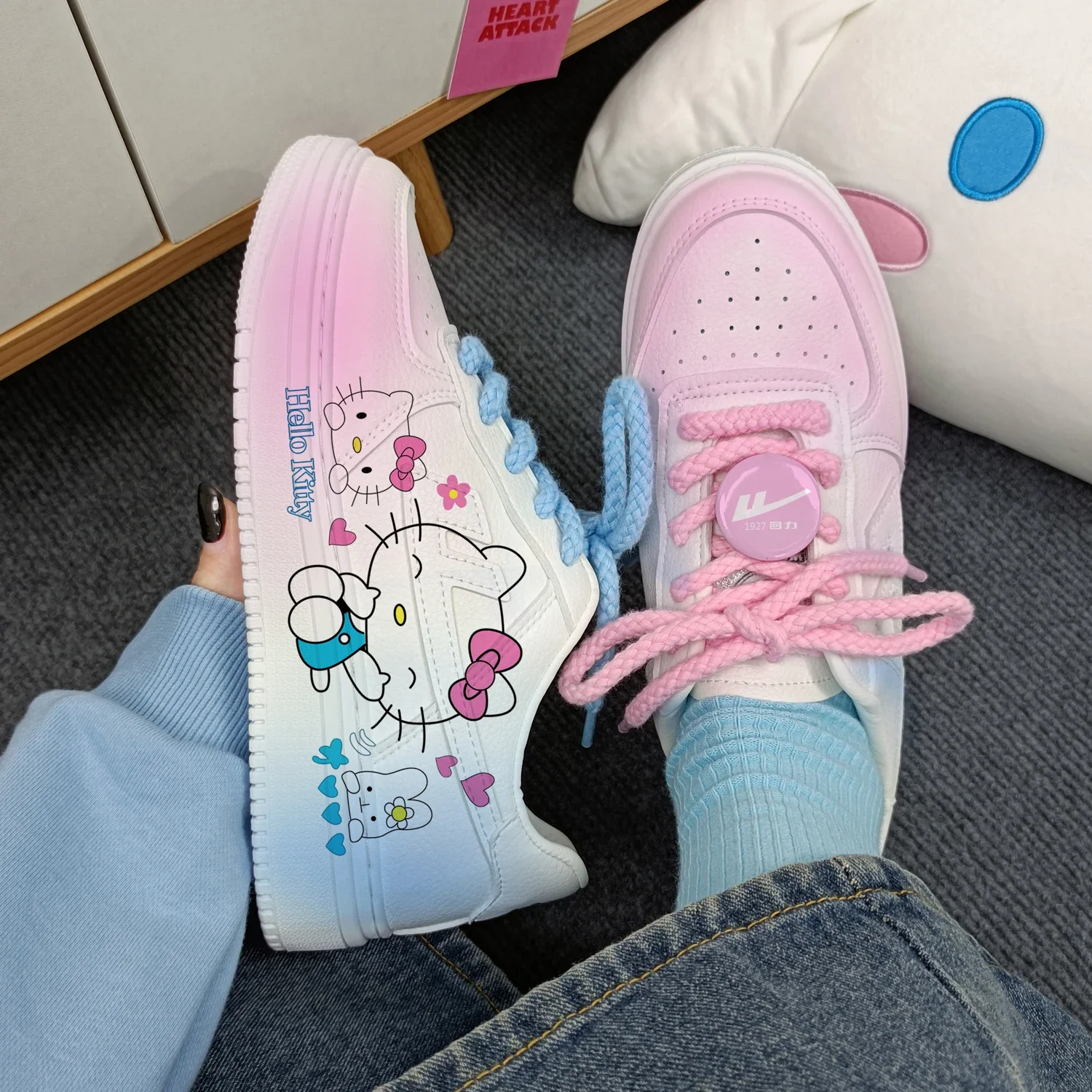 New cartoon Kuromi   princess cute Casual shoes soft sports shoes for girlfriend gift EU size 35-44