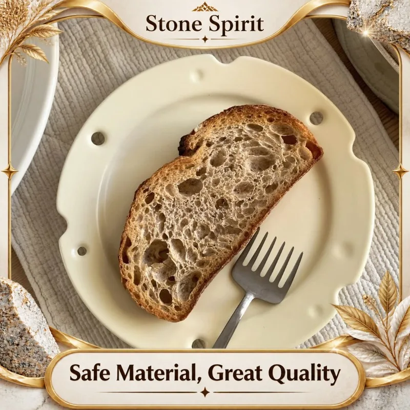 Trendy Korean Style Cheese Shape Ceramic Plate,Aesthetic 8 Inch Dessert Dish for Breakfast Afternoon Tea, Ins Tableware For Home
