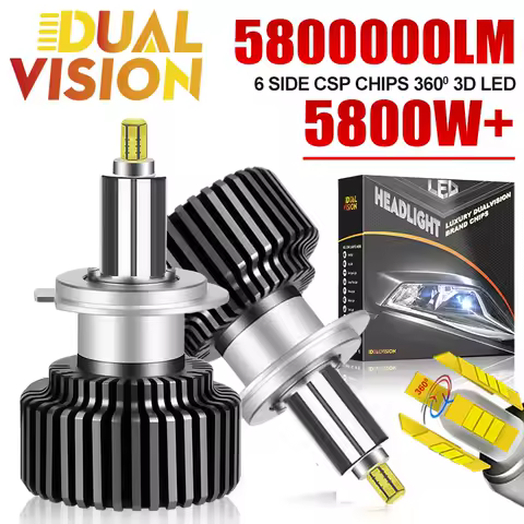 5800000LM H7 LED Headlight 360&deg; Degree CSP LED 6000K 5800W High Low Beam 9012 HIR2 H1 H8 H9 H11 H4 HB3 HB4 H8 H9 9005 9006 12V