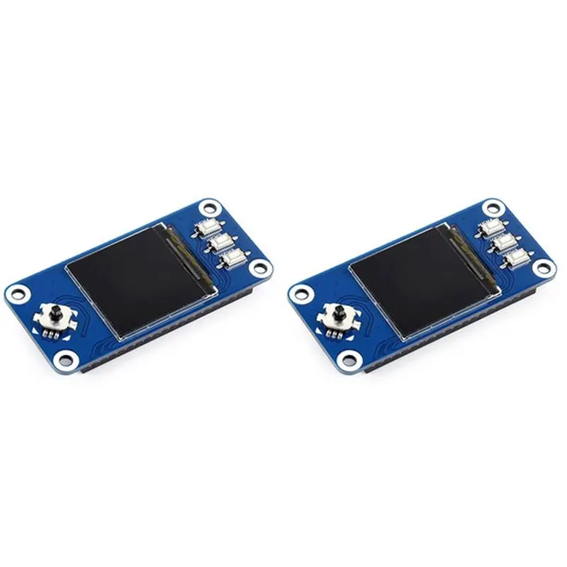 B50B-2Pcs 1.3Inch IPS LCD Display HAT For Raspberry Pi,240X240 Pixels,SPI Interface ,For Raspberry Pi Zero/Zero W/Zero WH/2B