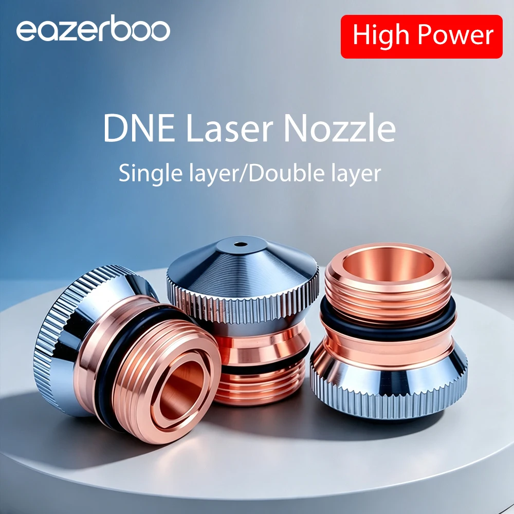 Fiber Laser Cutting Spare Parts DNE Laser Nozzle M12 H15 Dia.15/17mm 2.0/2.5/3.0mm Chrome Plated Single & Double Layer Nozzle