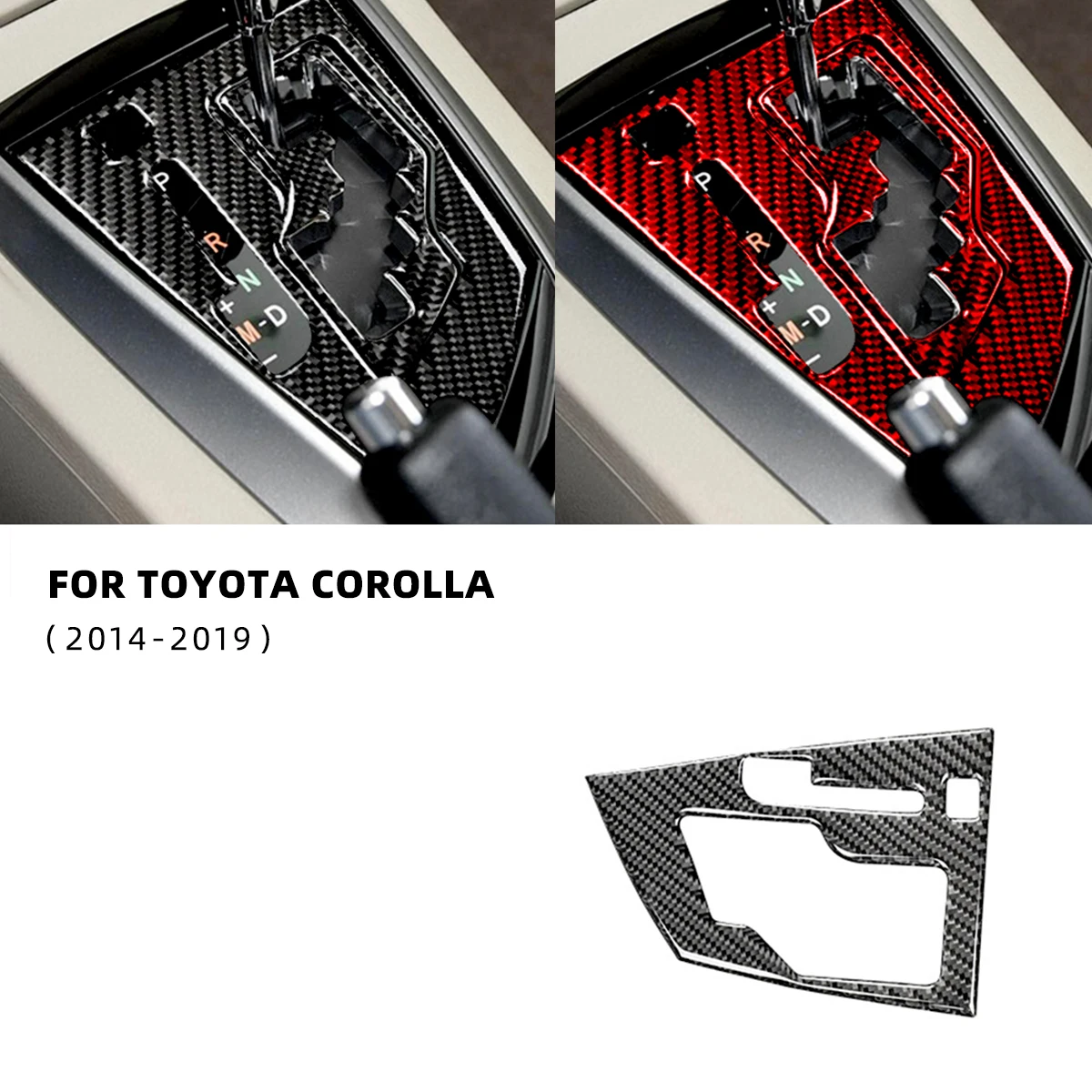 Real Carbon Fiber Car Gear Shift Panel Cover Trim Car Sticker Interior Parts for Toyota Corolla 2014 2015 2016 2017 2018 2019