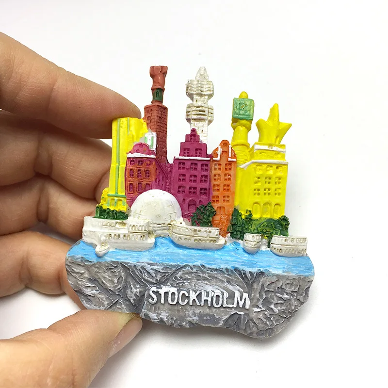 

Sweden Stockholm City Landmark Building Scenery Fridge Magnet Tourist Souvenir Home Decoration