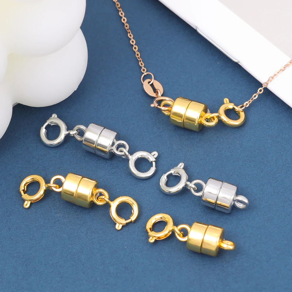 DIY Magnetic Clasps for Bracelet Necklace End Connector Buckle Chain Extend Magnet Link Clasp Fastener Jewelry Making Accessory