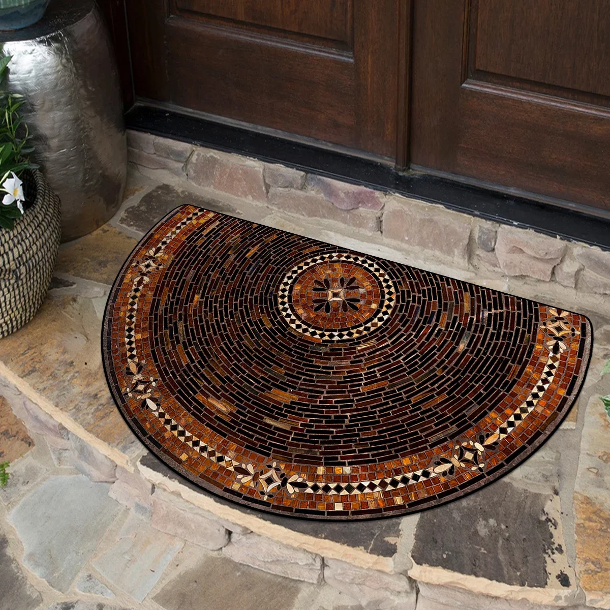 

Входной ковер, украшение для сада, коврик для входной двери, уличный напольный коврик, полукруглый коврик Tapete Entrada De Casa